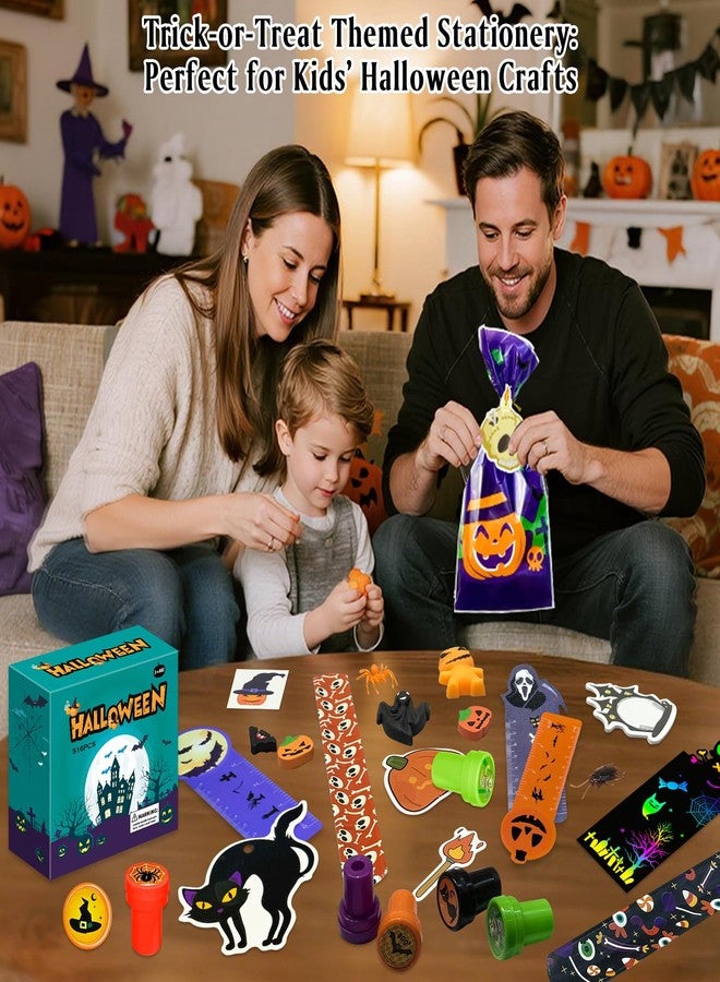 xFFFun 516PCS Halloween Party Favors Bulk for Kids, Goodie Bags Stuffers Stationery Set, Halloween School Treasure Box Toys Classroom Carnival Prizes for Kids, Non Candy Trick or Treat Gifts Bag Fillers - Image 2